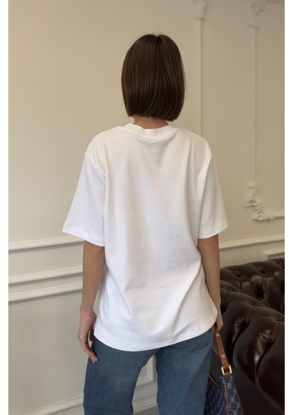 Kısa Kol Orijinal Basic Tshırt- Beyaz