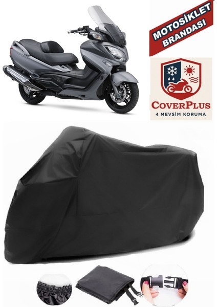 Suzuki Burgman An 650 Abs Siyah Motorsiket Brandası Motor Örtüsü Çadır Su Geçirmez Motosiklet Kılıfı Motor Brandası