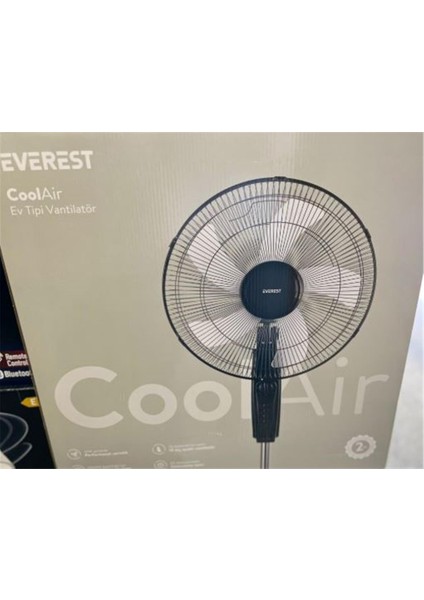 Everest FAN11 Coolair Siyah-Gri 45W 5 Kanat 3 Kademe 1200RPM