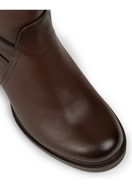 Kadın Kahverengi Hakiki Deri Fermuarlı Çizme - M3102ZKHVC01 fırsatları