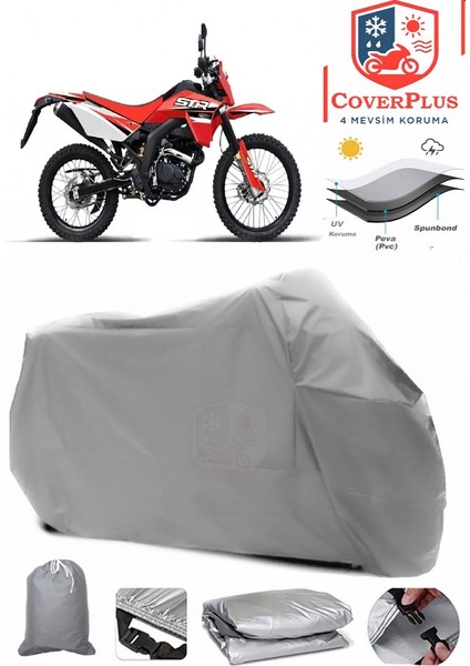 Kuba Str 250 Gri Motorsiket Brandası Motor Örtüsü Çadır Su Geçirmez Motosiklet Kılıfı Motor Brandası