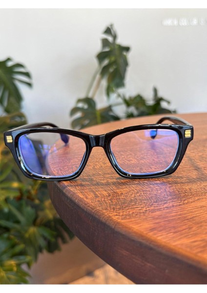 Kona Siyah Dikdörtgen Unisex Kadın Erkek Mavi Işık Korumalı Gözlük fiyatları