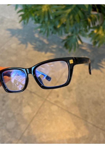 Kona Siyah Dikdörtgen Unisex Kadın Erkek Mavi Işık Korumalı Gözlük modelleri