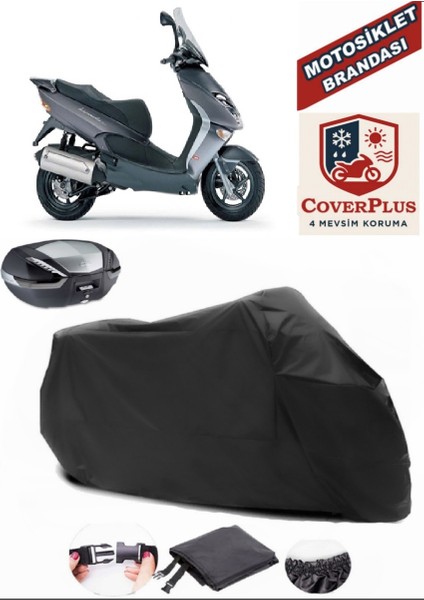 Aprilia Leonardo 150 Motor Brandası Siyah Arka Çanta Uyumlu Motorsiket Brandası Motor Örtüsü Çadır Su Geçirmez Motosiklet Kılıfı Motor Brandası