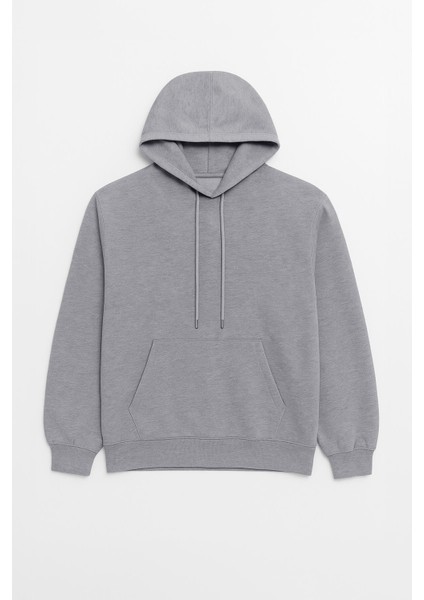 Kadın Kapüşonlu Cepli Gri Sweatshirt fiyatları