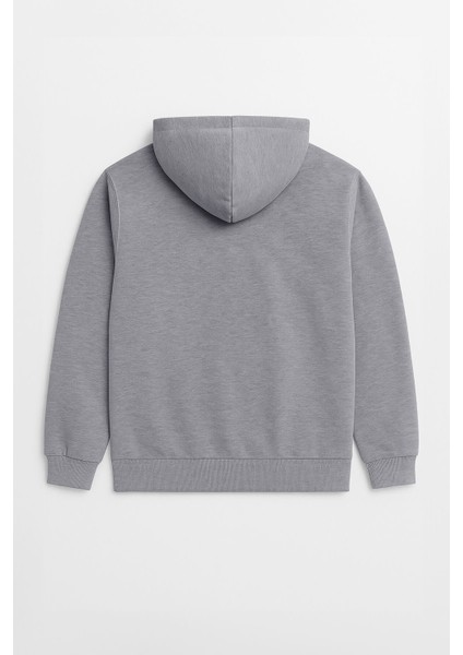 Kadın Kapüşonlu Cepli Gri Sweatshirt modelleri