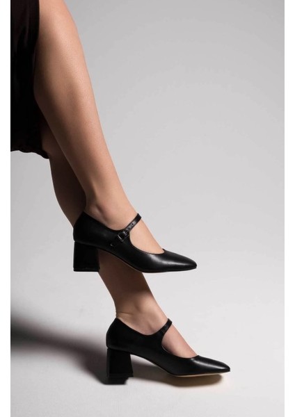 New Mele Siyah Cilt Günlük Kadın Topuklu Ayakkabı fırsatları