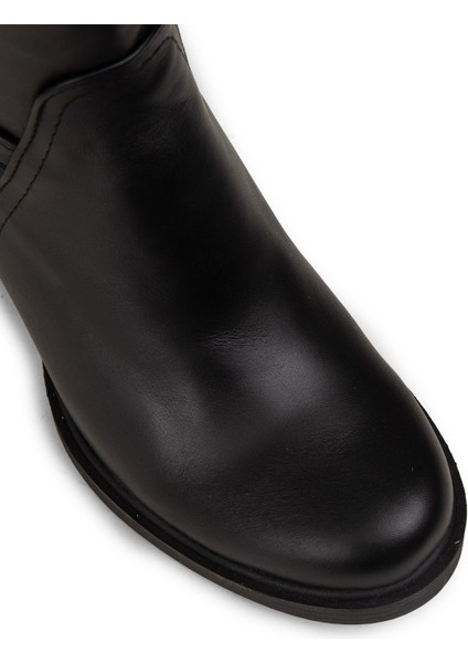 Kadın Hakiki Deri Siyah Fermuarlı Çizme - M3102ZSYHC01 fırsatları