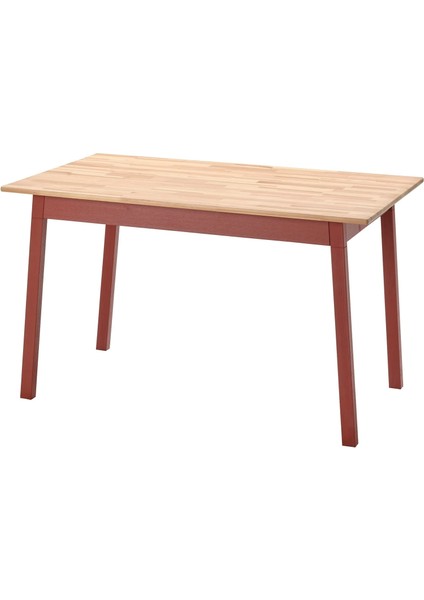 Pınntorp Mutfak Masası Açık Kahverengi Kırmızı 125 x 75 cm 4 Kişilik