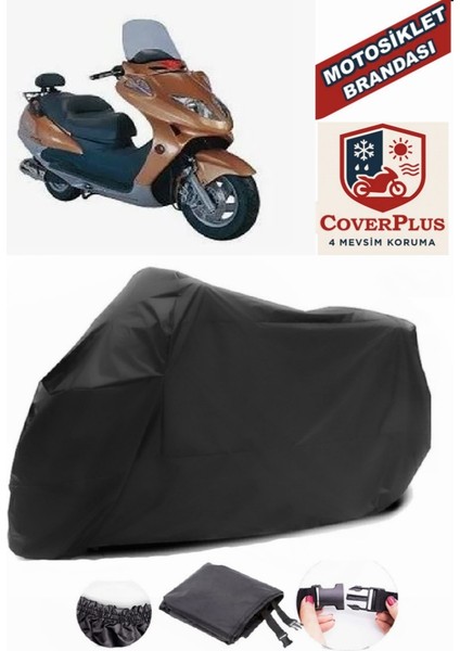 Asya As 150 T 19 A Motor Brandası Siyah Motorsiket Brandası Motor Örtüsü Çadır Su Geçirmez Motosiklet Kılıfı Motor Brandası