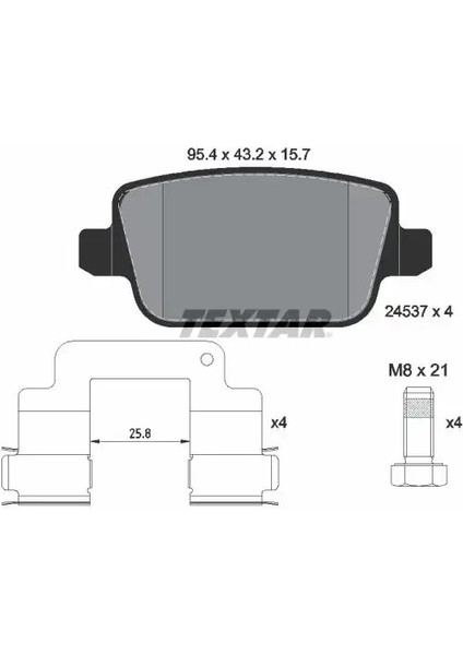 2453701 Arka Fren Balatasi LR003655 LR003772 LR023888