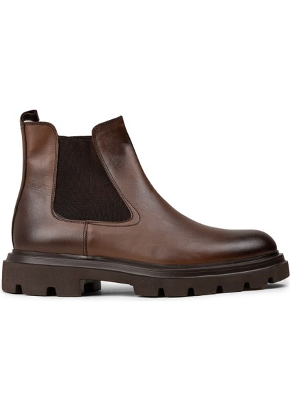 Erkek Taba Renk Hakiki Deri Chelsea Bot - 01982MTBAE05