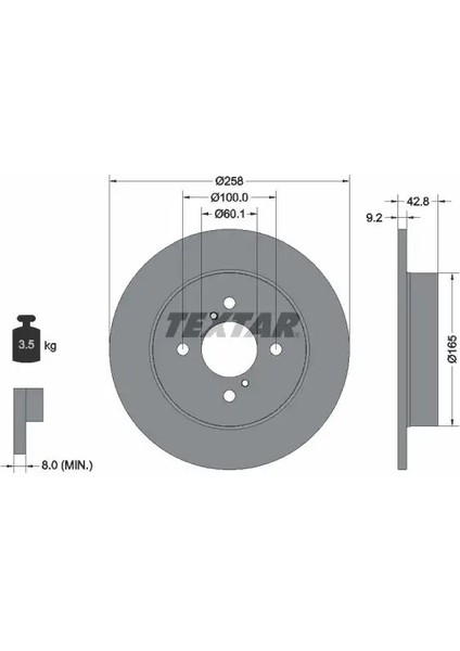92227903 Arka Fren Diski 5561160J00 5561160J00000 5561160J01 (2 Adet Fiyatıdır)