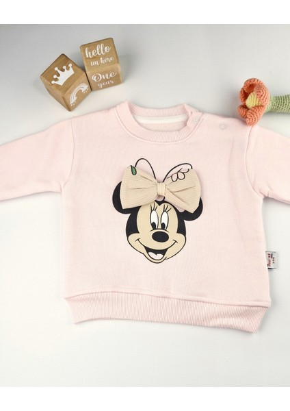 Kız Bebek Fiyonklu Karakter Baskılı 2’li Takım – Pudra / Gül Kurusu / Yavruağzı (6–24 Ay) fırsatları