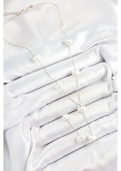 316L Çelik Incili Kalp Figürlü Y Model Gümüş Renk Kadın Ke fiyatları