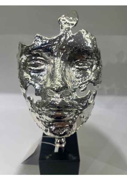 Yüz Heykel Mask Gümüş