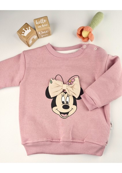 Kız Bebek Fiyonklu Karakter Baskılı 2’li Takım – Pudra / Gül Kurusu / Yavruağzı (6–24 Ay) fırsatları