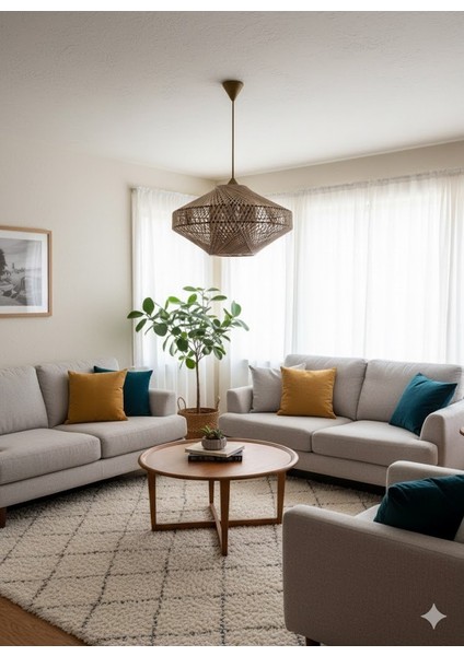 Doğal,el Yapımı Bohem,rustik,modern,jüt-Sarkıt Avize