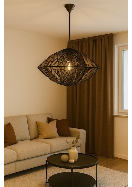 Bohem,rustik,modern,jüt,hasır,doğal,el Yapımı Sarkıt Avize