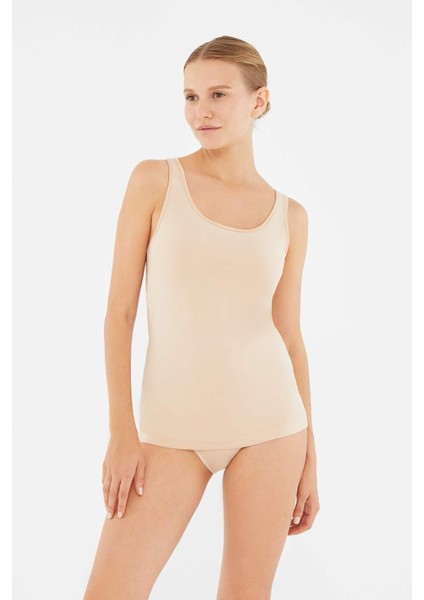 Kadın Pamuklu Geniş Yaka Kalın Askılı Atlet 2'li Paket 5005KC modelleri