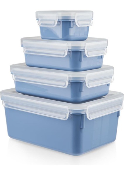 Masterseal Color 4'lü Saklama Kabı Seti - Mavi