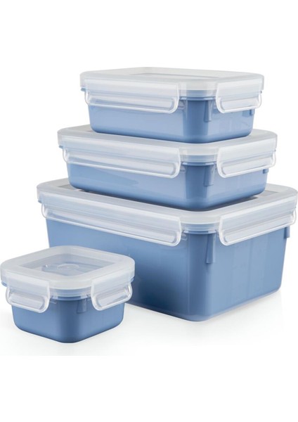 Masterseal Color 4'lü Saklama Kabı Seti - Mavi modelleri