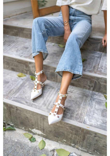 Souzal Kadin Çimen Yeşil Piramit Detay Topuklu Ayakkabi fiyatları