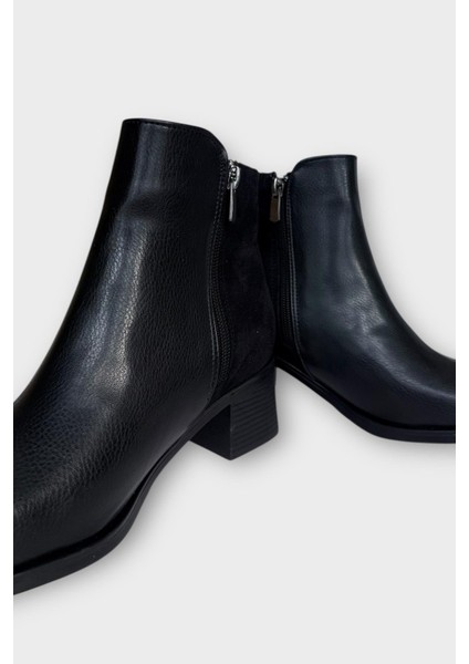 Taş Detaylı Kalın Topuklu Kadın Bot Siyah modelleri