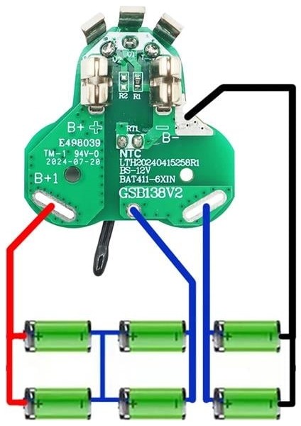 PM-28350 Bosch BAT411 12V Akülü Matkap Uyumlu Batarya Pil Koruma Bms Devresi fiyatları