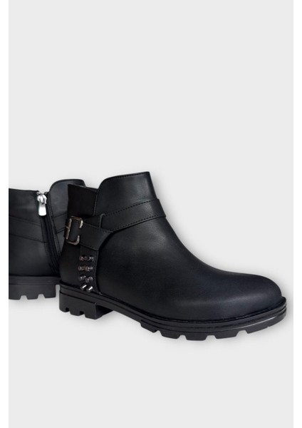 Kadın Tarz Toka Detaylı Günlük Klasik Bot Siyah - Siyah fiyatları