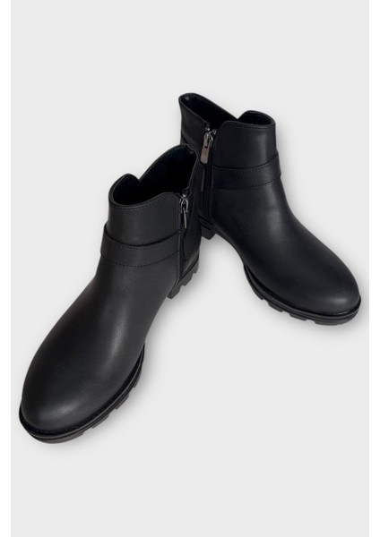 Kadın Tarz Toka Detaylı Günlük Klasik Bot Siyah - Siyah fırsatları