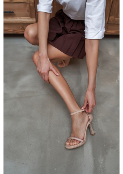 Eliana Kadin Gumus Taş Detay Platform Topuklu Abiye Ayakkabi indirimleri