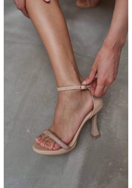 Eliana Kadin Gumus Taş Detay Platform Topuklu Abiye Ayakkabi