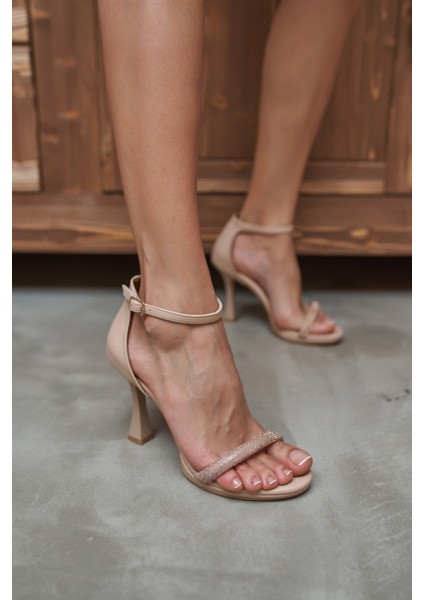 Eliana Kadin Gumus Taş Detay Platform Topuklu Abiye Ayakkabi