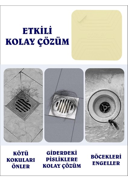 Bej Renk Kötü Koku Önleyici Silikon Mat Banyo Mutfak Lavabo Balkon Gider Tıpası Kapağı Böcek Önleyici modelleri