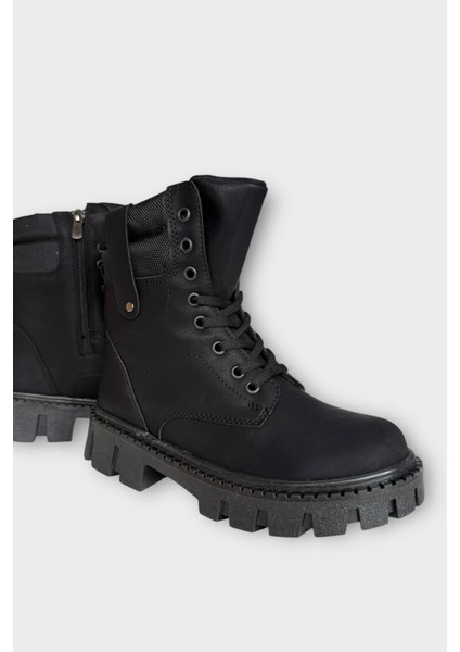 Kadın Fermuarlı Kalın Taban Bot Siyah fiyatları