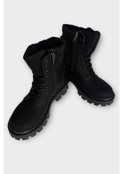 Kadın Fermuarlı Kalın Taban Bot Siyah fırsatları