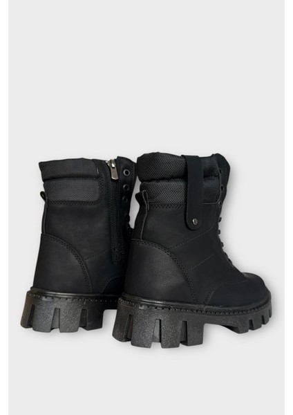 Kadın Fermuarlı Kalın Taban Bot Siyah indirimleri