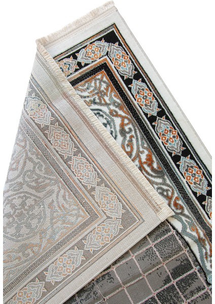 Lüks Halı Tipi Dokuma Seccade Siyah