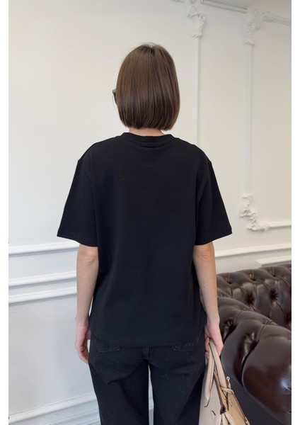 Kısa Kol Orijinal Basic Tshırt- Siyah