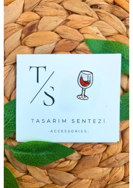 Rozet Metal Broş Mini Şarap Kadehi Bardak Bar Barmen Barmaid Yaka Çanta Kıyafet Şapka Aksesuar