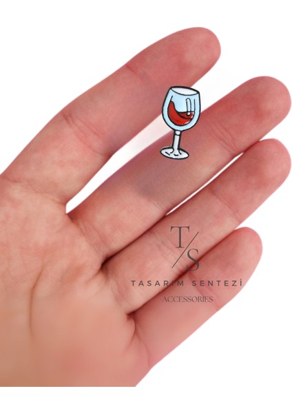 Rozet Metal Broş Mini Şarap Kadehi Bardak Bar Barmen Barmaid Yaka Çanta Kıyafet Şapka Aksesuar fırsatları