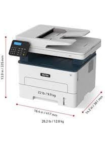 Xerox B225V_DNI Yazıcı-Tarayıcı-Fotokopi Çok Fonksiyonlu Lazer Yazıcı Wireless-Network 34 Ppm
