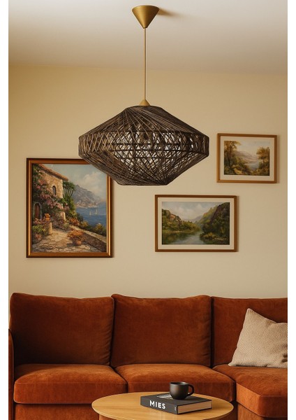 Doğal,el Yapımı Bohem,rustik,modern,jüt, Sarkıt Avize