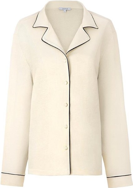 Modal Biyeli Uzun Kollu Pijama Takımı / Krem fiyatları