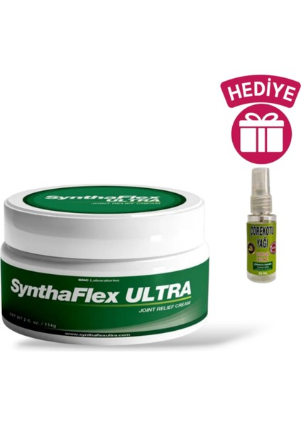 Synthaflex Ultra Kas ve Eklem Gibi Vücut Ağrısı Rahatlatıcı Krem 100 ml + Çörek Otu Yağı 30 ml Hediye