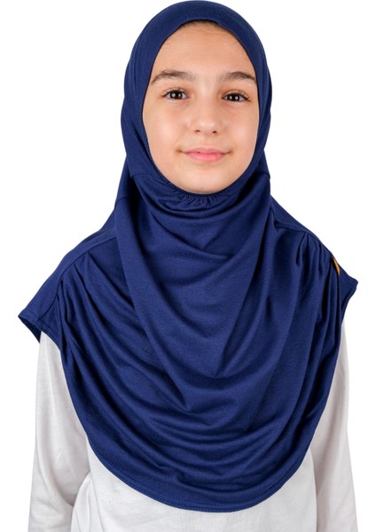 Pratik Hazır Geçmeli Çocuk Şal Lacivert