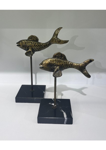 2 Li Mermer Kaideli Balık Aksesuar Eskitme modelleri