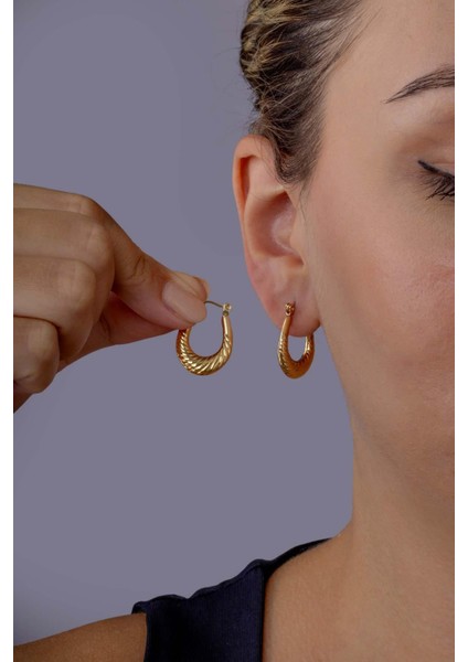 Altın Kaplama Çelik Midye Küpe fiyatları