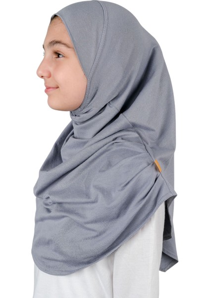 Pratik Hazır Geçmeli Çocuk Şal Koyu Gri modelleri